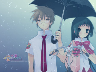 Snowy umbrella anime milky way - an umbrella in the snow free wallpaper