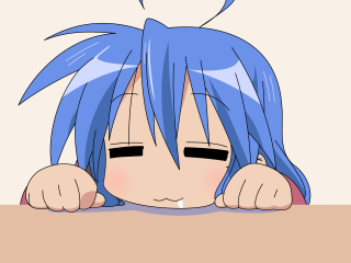 Blue hair peeking wall anime - dom qwek free wallpaper