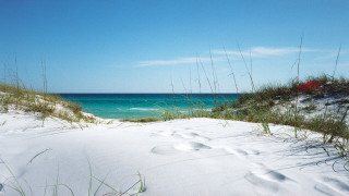Beach ocean sand dunes blue - charles ragland bunnell free wallpaper