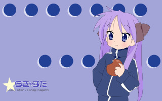 Purple hair girl holding football - her hand and a star free wallpaper