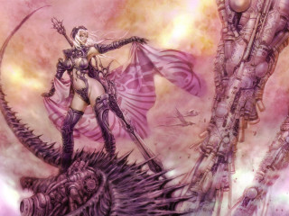Woman sword giant creature demon - a giant creature free wallpaper