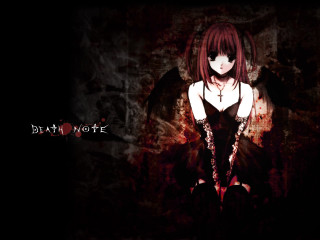 Red haired gothic demon illustration - free cyberpunk wallpaper