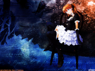 Gothic anime aurora moon starry - cat free wallpaper