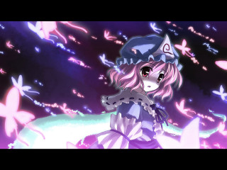 Girl hat dress snow butterflies - firefly free wallpaper