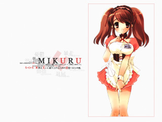 Red haired maid asahina mikuru - red hair free wallpaper