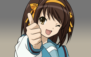 Girl yellowribbon thumbs up gray - a yellow ribbon free wallpaper