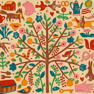 Tree different things house background - a house free wallpaper