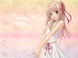Girl dress pink ribbon anime - a pink ribbon free wallpaper