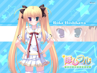 Anime girl blonde hair star - hint of yayoi kasuma free wallpaper