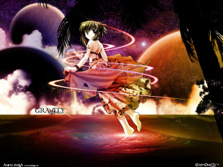 Girl dress flying planet star - a girl in a dress free wallpaper