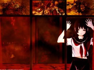 Autumn gothic anime fire leaves - shirt free wallpaper for desktop