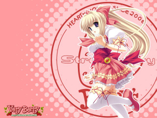 Girl pinkdress redbow anime portrait - a pink dress free wallpaper