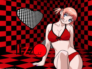 Woman red bikini holding ball - wall free wallpaper for desktop