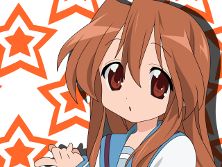 Girl longhair bigeyes starry background - a star free wallpaper
