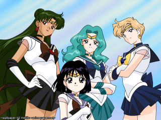 Anime girls blue sky sailor - a blue sky background free wallpaper
