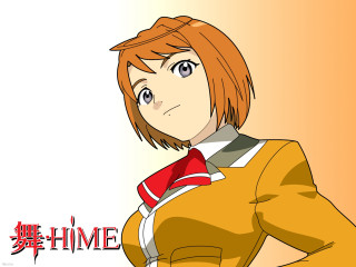 Woman redhair yellowshirt whitebackground anime - tachisme free wallpaper