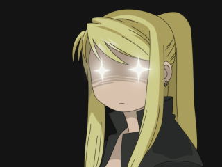 Blonde pony tail glowing eyes - woman free wallpaper