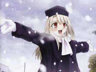 Graduation woman pointing snow colorized - something free wallpaper