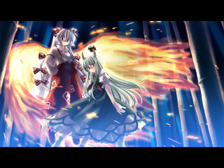 Fire flame characters sword bamboo - explosion free wallpaper