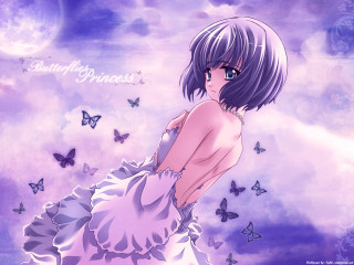 Purple butterfly dress night moon - butterfly free wallpaper