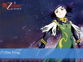 Anime green dress sword starry - star and snow free wallpaper