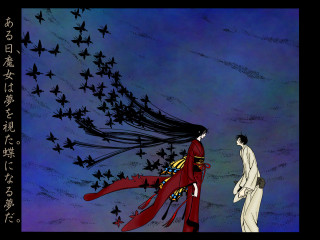 Woman man longhair redcoat stars - analytical art free wallpaper