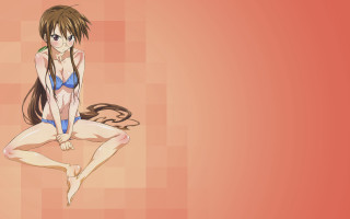 Woman bikini sitting red background - net art free wallpaper