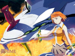 Red haired girl umbrella plane - an umbrella in front free wallpaper