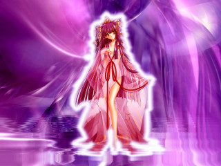 Pink dress purple room hologram - a pink dress free wallpaper