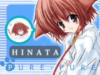 Girl redhair whiteshirt bluebg cat - aimitsu free wallpaper