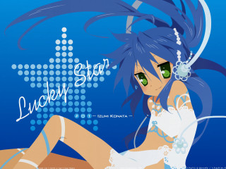 Bluehair greeneyes sitting posterart stars - blue hair free wallpaper