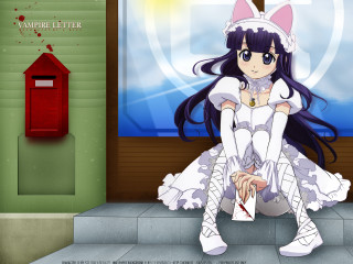 Girl white dress sitting stairs - magical free wallpaper for desktop