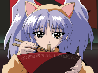 Anime girl blue hair red 15 - blue hair holding free wallpaper