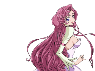 Pink haired woman ponytail white - a cartoon of a woman free wallpaper