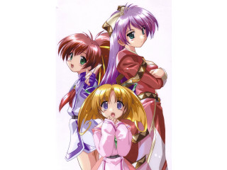 Anime girls poster rayonism manga - a pink background free wallpaper