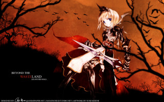 Gothic elysium woman sword bird - overhead free wallpaper