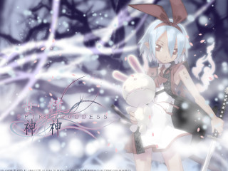 Gothic anime girl snow bunny - stuffed free wallpaper