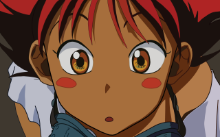 Redhair bigeyes redhat white shirt - a red hat free wallpaper