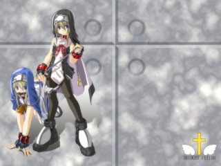 Anime couple cross tilefloor blonde - a tile floor free wallpaper