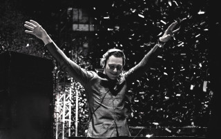 Man hands up keyboard confetti - a keyboard free wallpaper