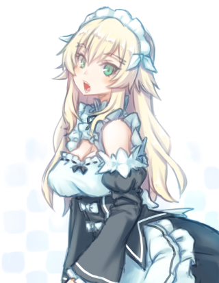 Anime girl blonde blue dress - cobra free wallpaper