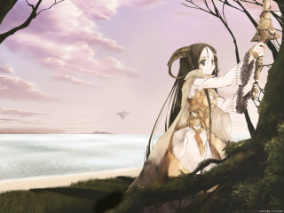 Woman white dress tree branch 6 - a white dress holding free wallpaper