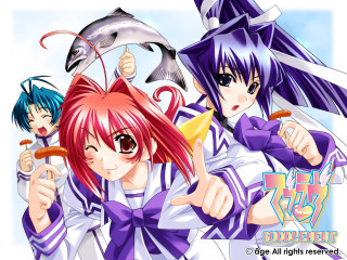Anime girls purple hair blue 3 - lostfish free wallpaper
