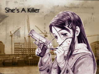 Woman crown knife gun blood - a crown free wallpaper