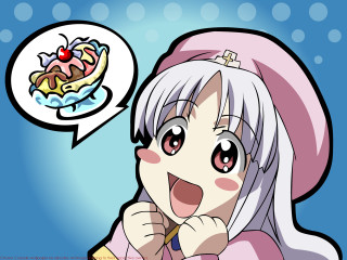 Aya goda anime chibi bubble - a pastel free wallpaper for desktop