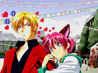 Anime characters hearts cat blush - heart free wallpaper