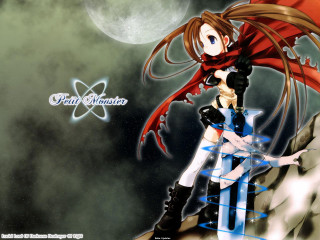 Anime girl red umbrella rock - ufotable free wallpaper