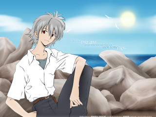 Man sitting rock ocean blue - white background free wallpaper