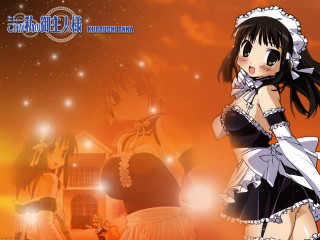 Anime girl man house fireworks - a house in the background free wallpaper