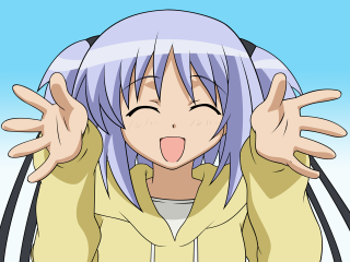 Purple hair yellow jacket anime - their hand free wallpaper